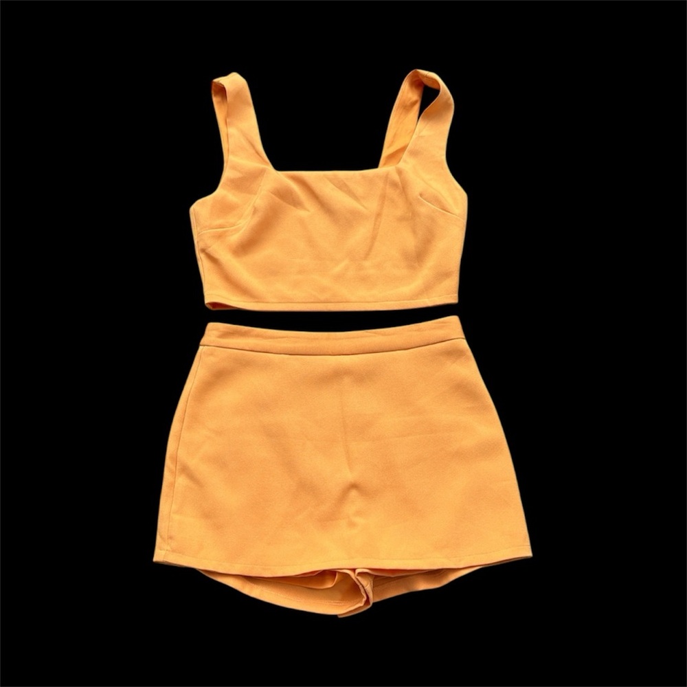 Lulu's Orange Skirt Set